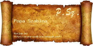 Popa Szabina névjegykártya