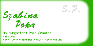 szabina popa business card